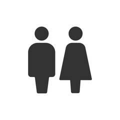 Male and Female icon. WC sign symbol modern simple vector icon for website design, mobile app, ui. Vector Illustration