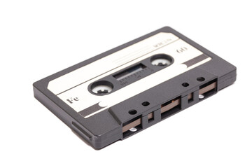 Obraz premium Audio cassette tape isolated on white background.
