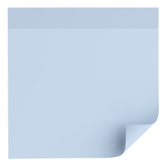 3D note paper. Sticky note. 3D illustration.