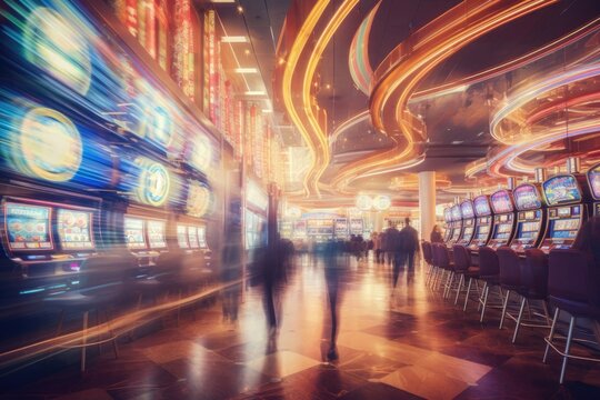People Gambling In Gaming Rooms Design Generative AI