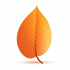 Single small Autumn Leave Clipart vector with white background Generative AI