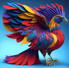 Obraz premium Zauberhafter Vogel. Generative AI Technologie