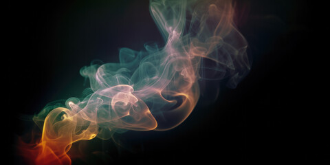 Obraz premium smoke on black background