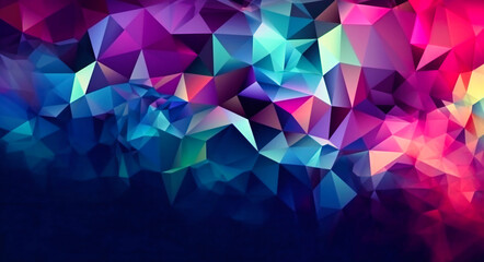 Fototapeta premium three triangular low polygon purple