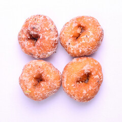 doughnuts with icing sugar