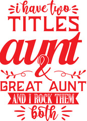 Auntie graphic T-shirt Design
