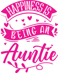 Auntie graphic T-shirt Design