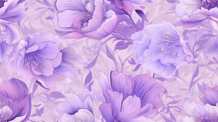 Fototapeta na wymiar a purple and white flower pattern on a light pink background with a light pink background and a light pink background with a light purple flower. generative ai