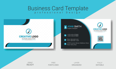 corporate blue Business Card Design Template
