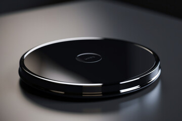 A simple and elegant composition of a wireless charging pad with a clean and uncluttered design Generative AI