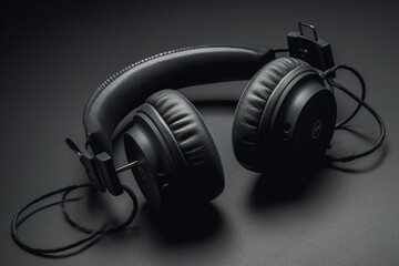 A crisp and uncluttered picture of on-ear headphones with a minimalist aesthetic Generative AI