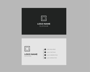 Business Card minimalist concept. Modern style layout for Business card design template 2023. creative and clean identity and company card business.