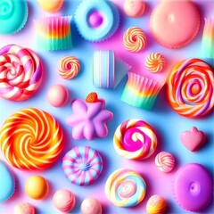 Creative Desserts Colorful Party Generative AI