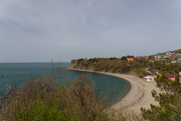 View of the Black Sea. Gelendzhik, Russia. 16.04.2023