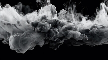 Ink Fusion: A Captivating Black and White Abstract. Generative AI