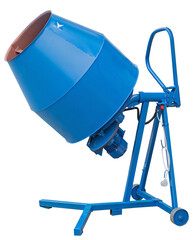 concrete mixers isolated on a white