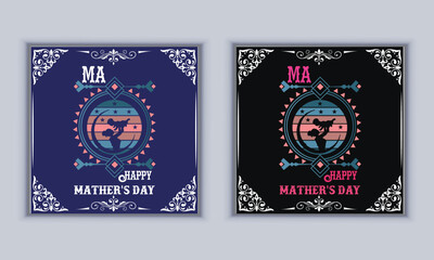 Happy mather's day social design media vector template