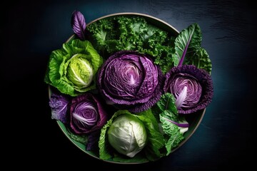 Cabbage in the salad bowl