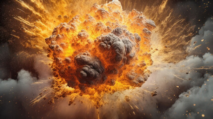Cosmic Chaos: Captivating Explosion of Mercury. Generative AI