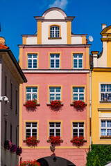 2022-08-02: Beautiful architecture of the old town of Jelenia Gora. Poland
