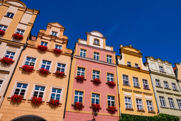 2022-08-02: Beautiful architecture of the old town of Jelenia Gora. Poland