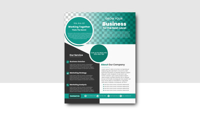 professional creative unique flyer design horizontal simple clean template vector design, layout in rectangle size
