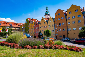 2022-08-02 view of the historic street of the city of elenia Gora, Poland