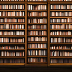 Bookshelf with books. illustration of a bookshelf.. books in a library