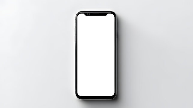 Modern mobile Phone or Cellphone Screen Mockup with Transparent Background