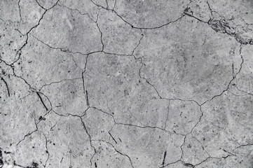 Ground cracked by hot weather. Global warming and drought concept.