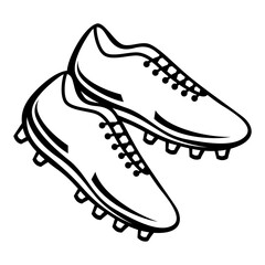 Soccer shoe illustration. Football club symbol. Sport object in cartoon style.