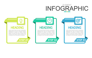 vector infographic page and ribbon design template block. used for process diagram, presentation, working flow, information layout, banner, chart, and graph.