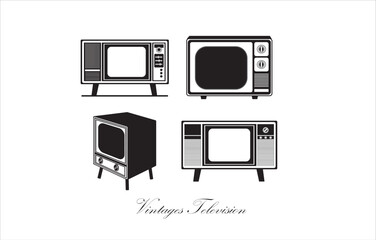 vintages televicion, icon tv set, classic retro vintages antique and old style