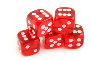 5 Dice all showing Six