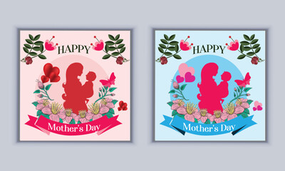 Happy Mother's day vector template