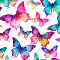 seamless pattern with butterflies Ai Generative