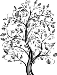Obraz premium Tree Line Art
