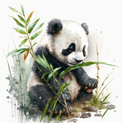 Fototapeta na wymiar Safari Animal Watercolor Themed Nursery Art - Generative AI