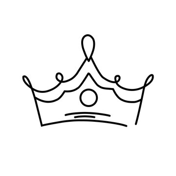 Hand drawn doodle crown 