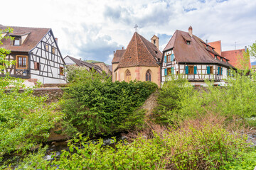 Kaysersberg Town street view in France