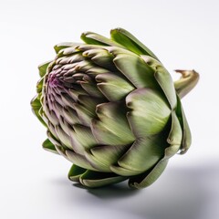 Obraz premium Artichoke Isolated on White. Generative AI