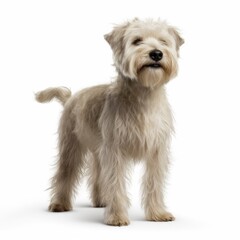 Glen of Imaal Terrier dog illustration cartoon 3d isolated on white. Generative AI