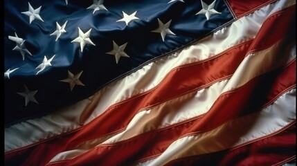 American flag background. Illustration AI Generative.