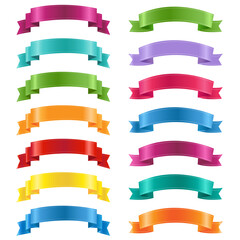 Fototapeta premium set of colorful ribbons