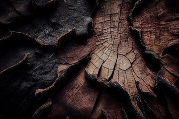 Creative texture composition. Texture of old tree bark trunk. wood. Close up as a wooden background. Macro close up	
 - obrazy, fototapety, plakaty