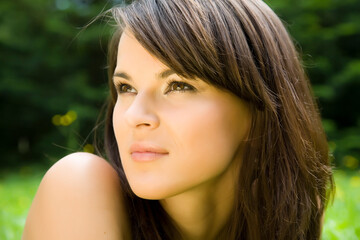 Naklejka premium Portrait Of A Fresh And Beautiful Model