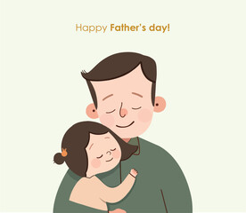 Vector flat Father's Day illustration 