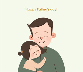 Vector flat Father's Day illustration
