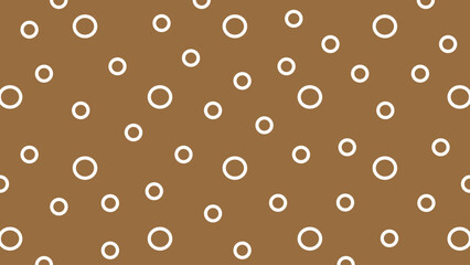 Brown background with white circles