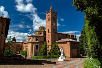 The Abbey of Monte Oliveto Maggiore, a Benedictine monastery located in Tuscany, Italy